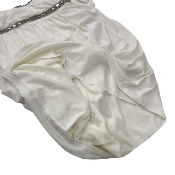Jodi Kristopher Y2k Women Cream Embellished Empire Waist Babydoll Dress SZ S - Picture 9 of 15